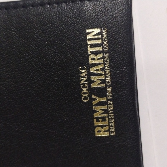 Luxury Black Leather Rémy Martin Wallet w/ Gold Corner Accents, Unisex Accessory - Picture 8 of 12